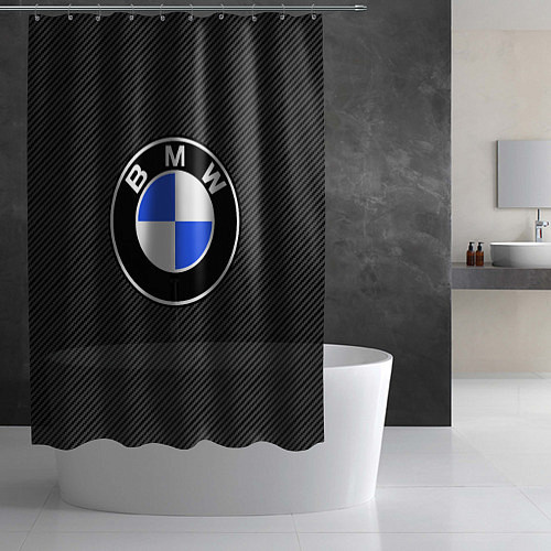 Шторка для ванной BMW CARBON БМВ КАРБОН / 3D-принт – фото 2