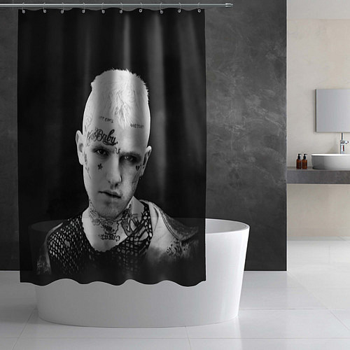 Шторка для ванной Lil Peep: Black Edition / 3D-принт – фото 2