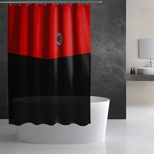 Шторка для ванной АC Milan: R&B Sport / 3D-принт – фото 2