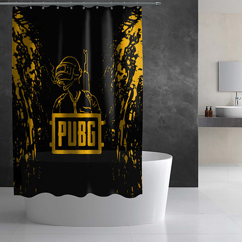 Шторка для ванной PUBG: Black Soldier / 3D-принт – фото 2