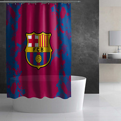 Шторка для душа FC Barcelona: Purple & Blue, цвет: 3D-принт — фото 2