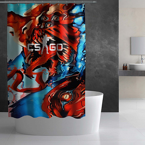 Шторка для ванной CS:GO Beast Rage / 3D-принт – фото 2