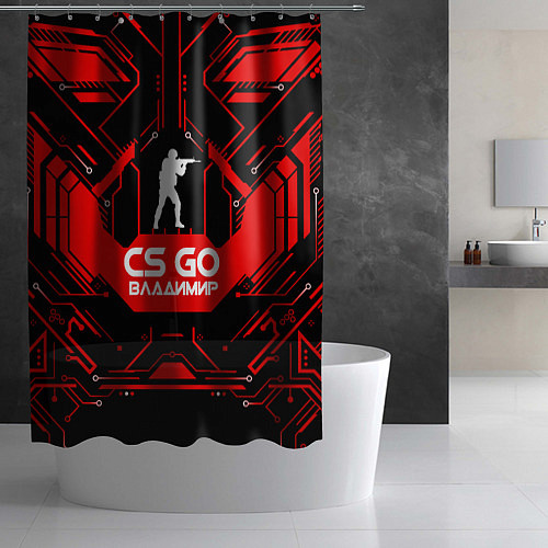 Шторка для ванной CS:GO - Владимир / 3D-принт – фото 2