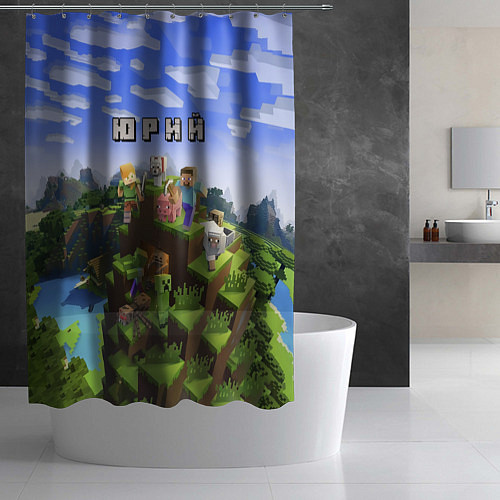 Шторка для ванной Майнкрафт: Юрий / 3D-принт – фото 2