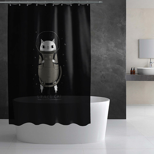 Шторка для ванной Space Cat / 3D-принт – фото 2