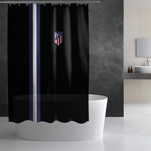 Шторка для ванной FC Atletico Madrid: Blue Line / 3D-принт – фото 2