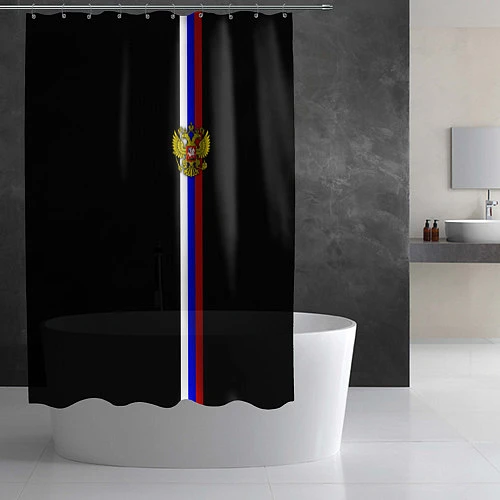 Шторка для ванной Лента с гербом России / 3D-принт – фото 2
