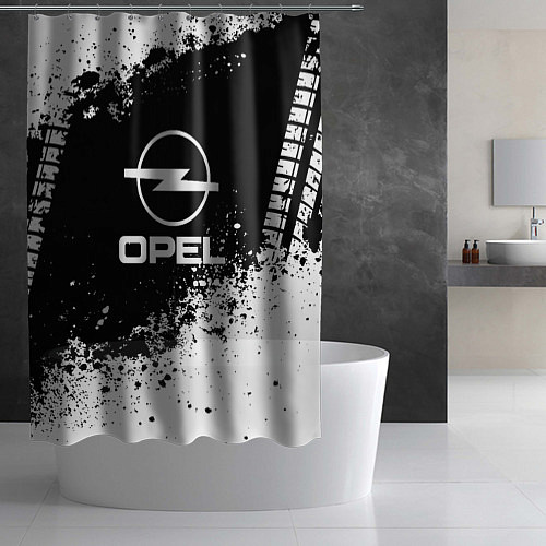Шторка для ванной Opel: Black Spray / 3D-принт – фото 2