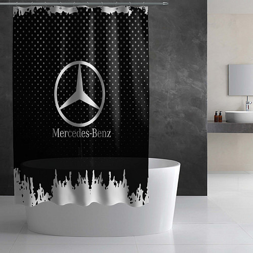 Шторка для ванной Mercedes-Benz: Black Side / 3D-принт – фото 2