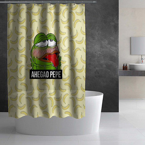 Шторка для ванной Ahegao Pepe / 3D-принт – фото 2