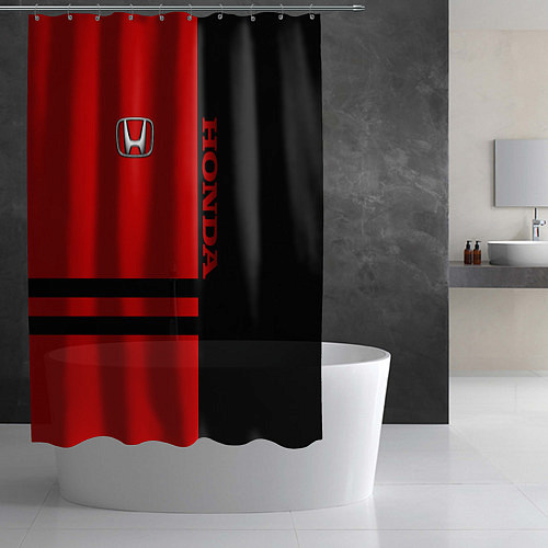 Шторка для ванной Honda: Red Style / 3D-принт – фото 2