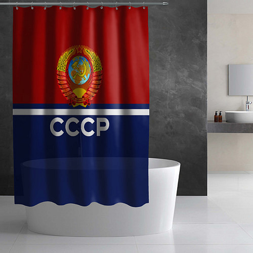 Шторка для ванной СССР: Спортсмен / 3D-принт – фото 2
