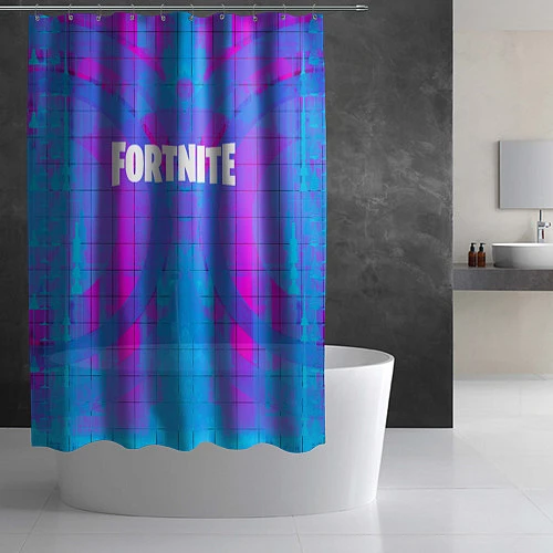 Шторка для ванной Fortnite: Acid Neon / 3D-принт – фото 2