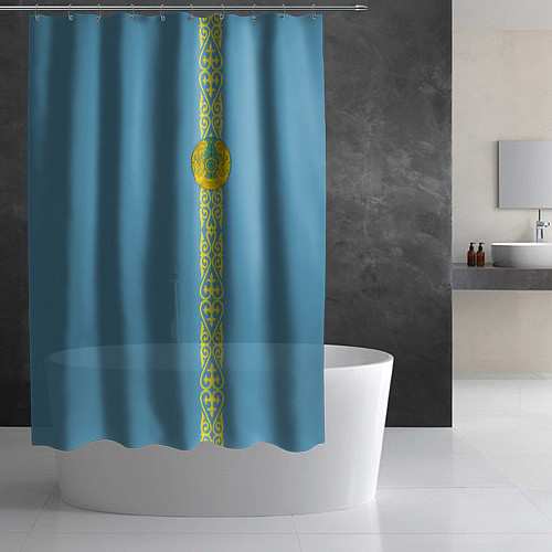 Шторка для ванной I Love Kazakhstan / 3D-принт – фото 2