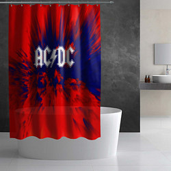 Шторка для душа AC/DC: Red & Blue, цвет: 3D-принт — фото 2