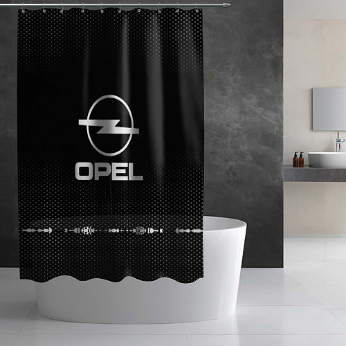 Шторка для ванной Opel: Black Abstract / 3D-принт – фото 2