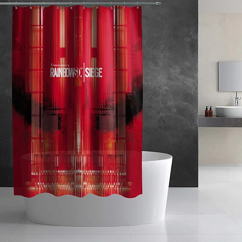Шторка для ванной R6S: Red Back / 3D-принт – фото 2