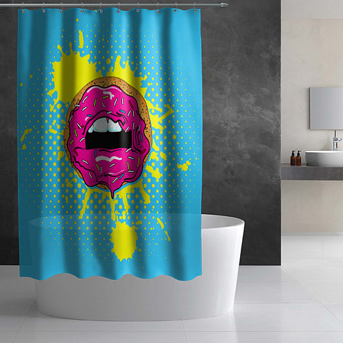 Шторка для ванной Donut Lips / 3D-принт – фото 2