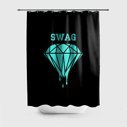 Шторка для душа Swag diamond, цвет: 3D-принт