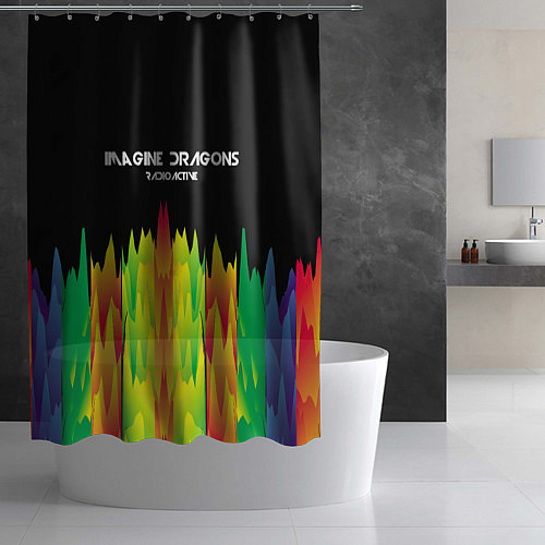 Шторка для ванной Imagine Dragons: Radioactive / 3D-принт – фото 2