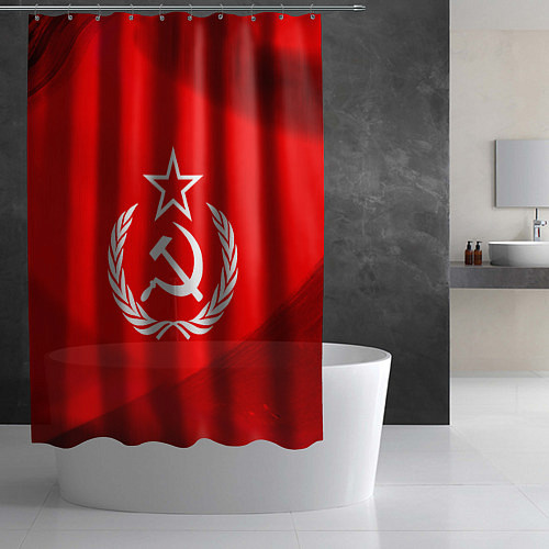 Шторка для ванной Патриот СССР / 3D-принт – фото 2