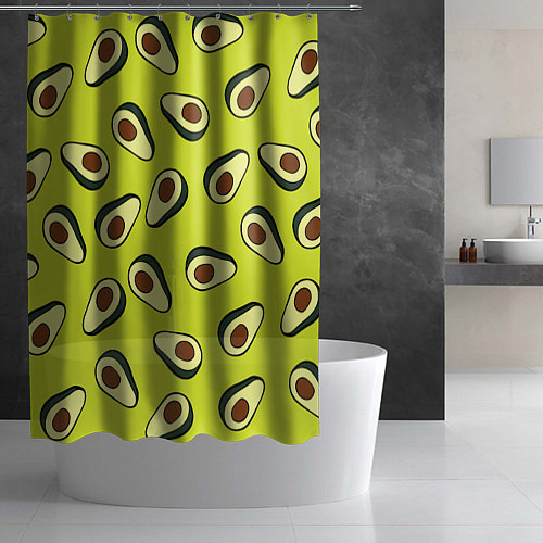 Шторка для ванной Стиль авокадо / 3D-принт – фото 2