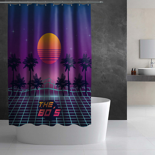 Шторка для ванной The 80s Beach / 3D-принт – фото 2
