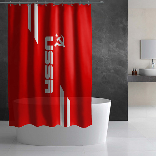 Шторка для ванной USSR: Red Sport / 3D-принт – фото 2