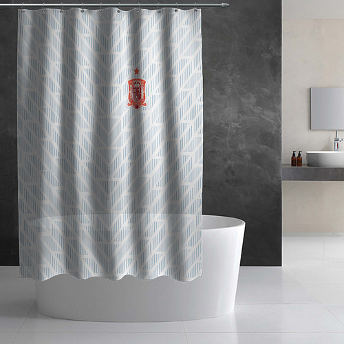 Шторка для ванной Сборная Испании: Гостевая ЧМ-2018 / 3D-принт – фото 2