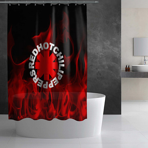 Шторка для ванной RHCP: Red Flame / 3D-принт – фото 2