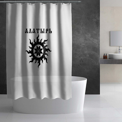 Шторка для ванной Алатырь / 3D-принт – фото 2