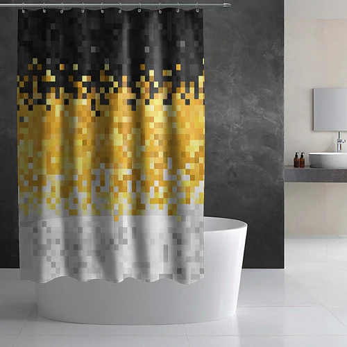 Шторка для ванной Имперский флаг пикселами / 3D-принт – фото 2