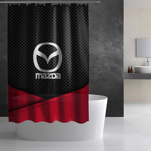 Шторка для ванной Mazda: Grey Carbon / 3D-принт – фото 2