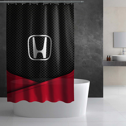 Шторка для ванной Honda: Grey Carbon / 3D-принт – фото 2