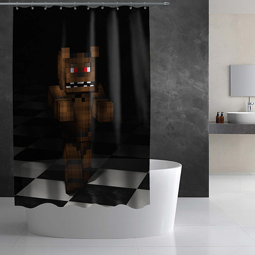 Шторка для ванной Minecraft: Freddy FNAF / 3D-принт – фото 2