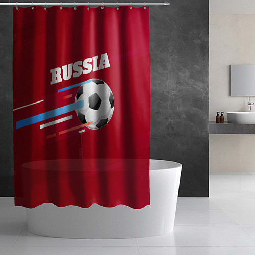 Шторка для ванной Russia Football / 3D-принт – фото 2