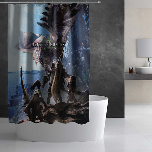 Шторка для ванной Monster Hunter: World / 3D-принт – фото 2