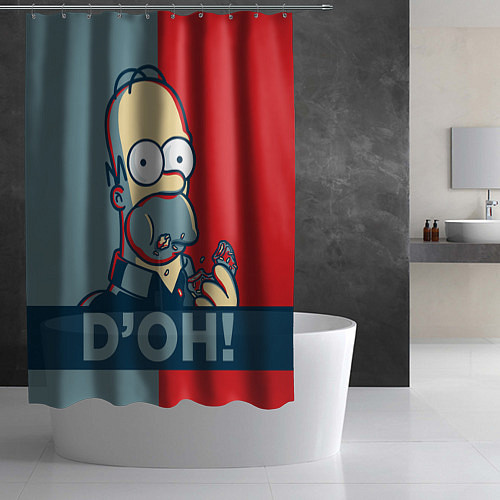 Шторка для ванной Homer Simpson DOH! / 3D-принт – фото 2