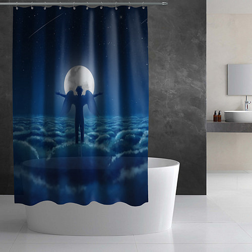 Шторка для ванной XXXTentacion: Moon Angel / 3D-принт – фото 2