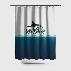 Шторка для душа Business Shark, цвет: 3D-принт