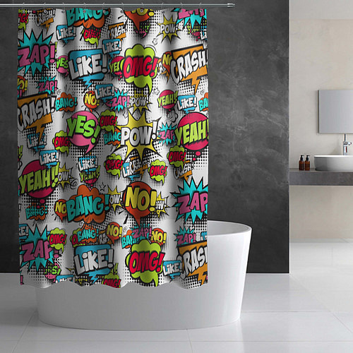 Шторка для ванной Pop art Fashion / 3D-принт – фото 2