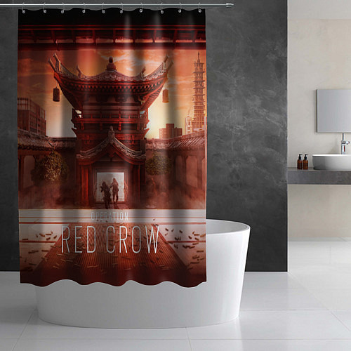 Шторка для ванной R6S: Red Crow / 3D-принт – фото 2