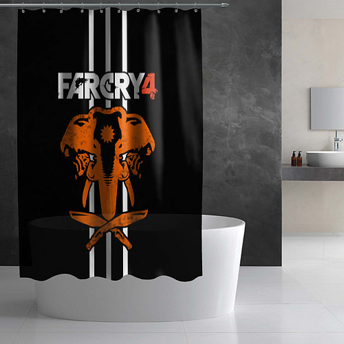 Шторка для ванной Far Cry 4: Orange Elephant / 3D-принт – фото 2