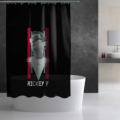 Шторка для ванной Rickey F: Glitch / 3D-принт – фото 2