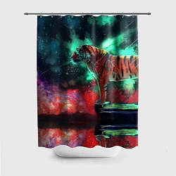 Шторка для душа Мистик тигр, цвет: 3D-принт