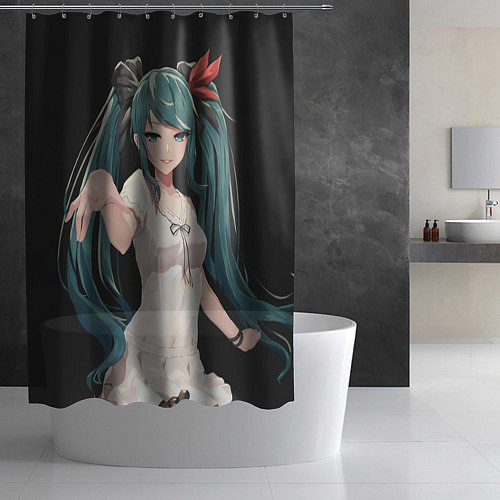 Шторка для ванной Hatsune Miku / 3D-принт – фото 2