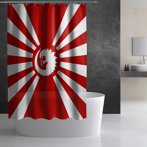 Шторка для ванной Godzilla: Japan Style / 3D-принт – фото 2