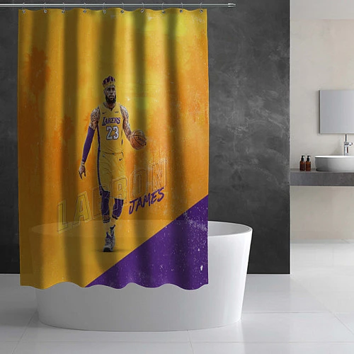 Шторка для ванной LeBron James: NBA Star / 3D-принт – фото 2