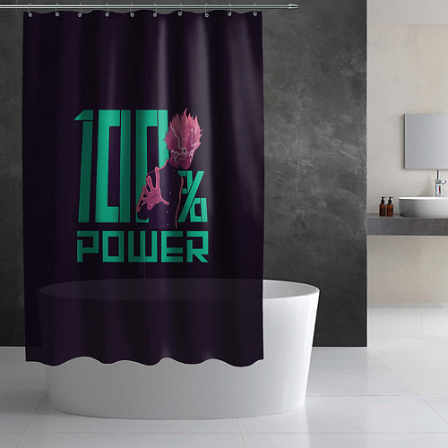 Шторка для ванной 100% Power / 3D-принт – фото 2