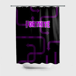 Шторка для душа Fortnite: Violet Edition, цвет: 3D-принт